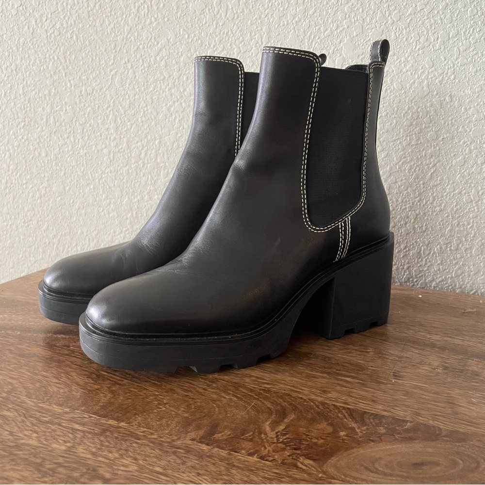 Michael Kors Keisha Leather Platform Chelsea Boots